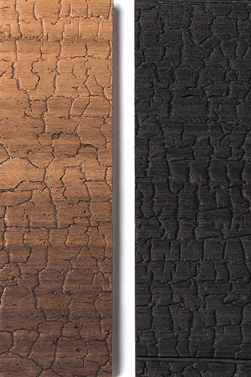 Textuurhout paneel in detail